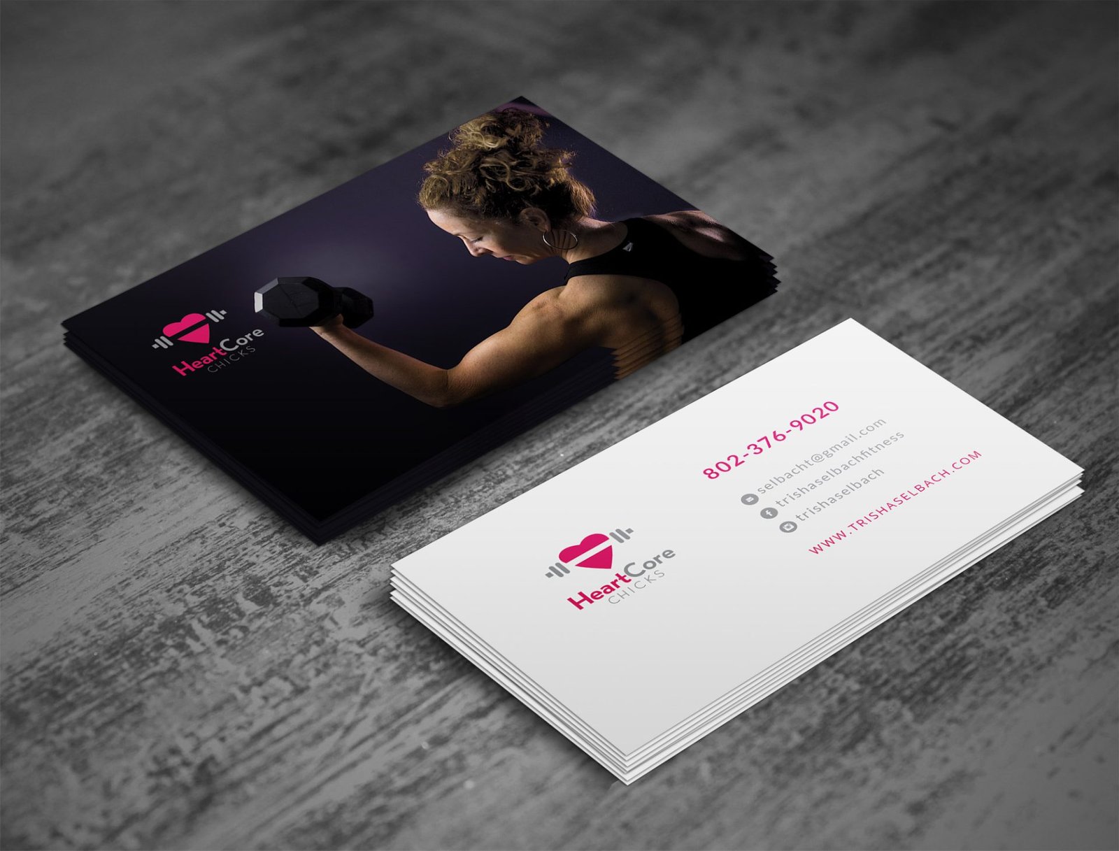 Heart Core Chicks Business Cards