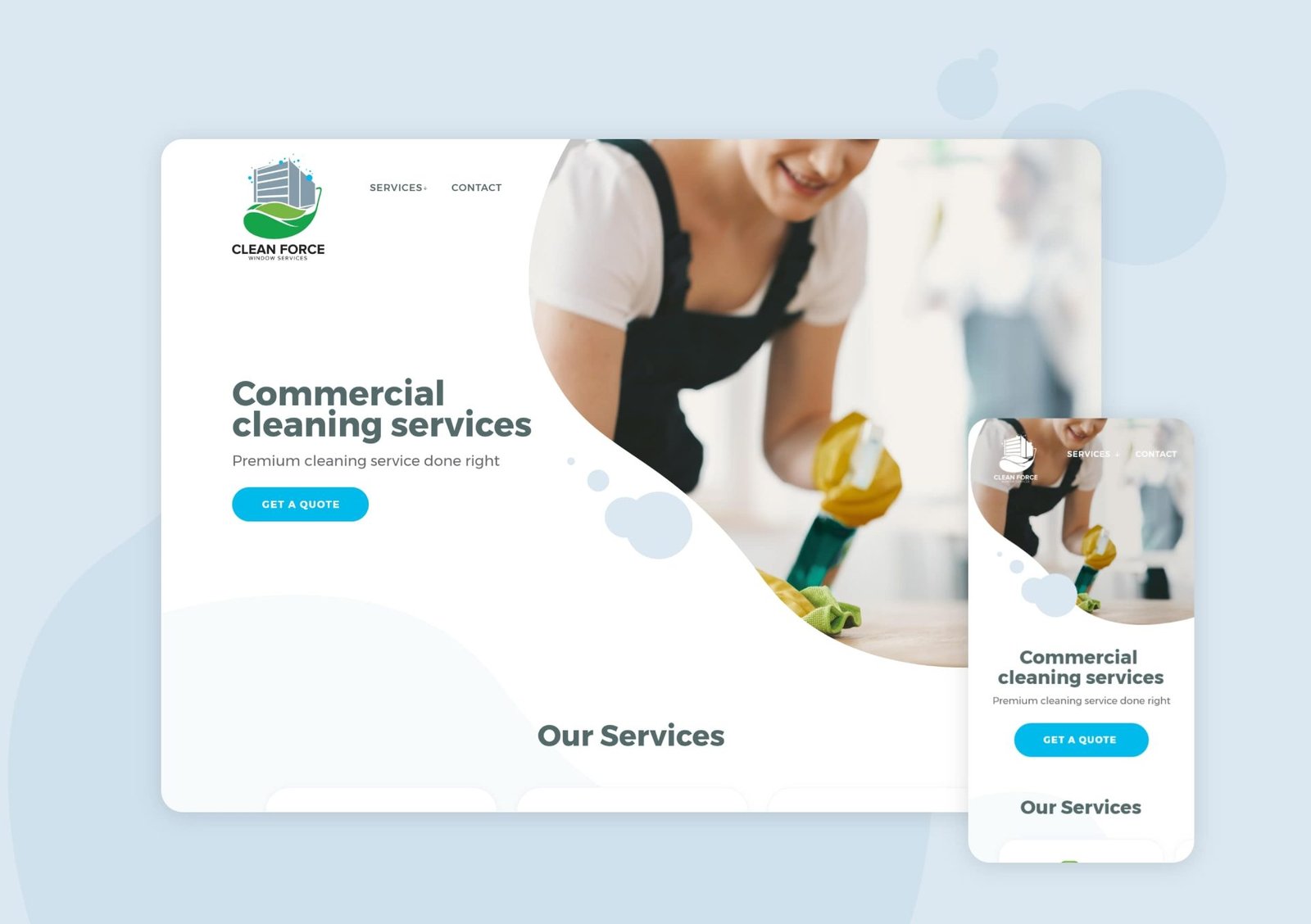 Clean Force Website Design